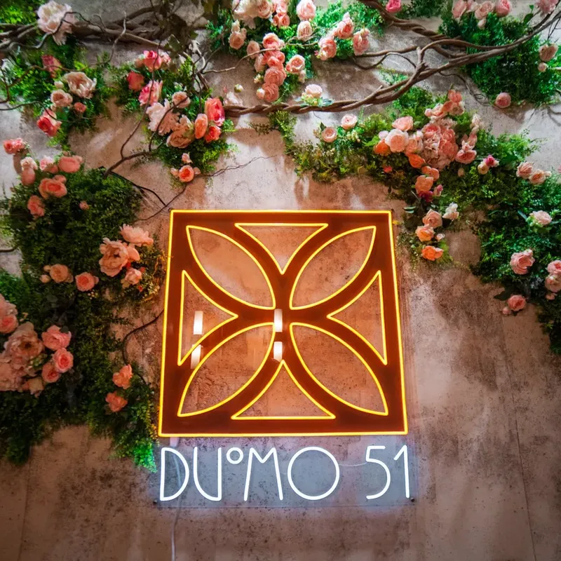 The Duomo 51 sign at the entrance