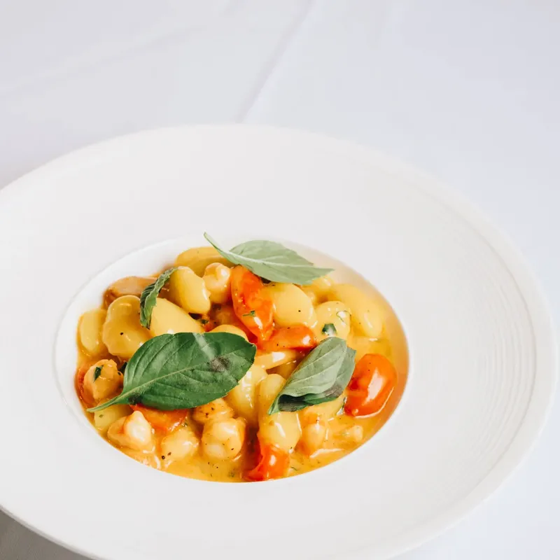 Burrata with cherry tomatoes and basil